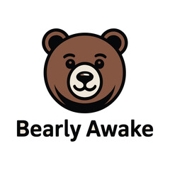 Minimalist flat bear logo in modern vector style – simple animal silhouette emblem for branding, mascots, outdoor, or wildlife-themed businesses

