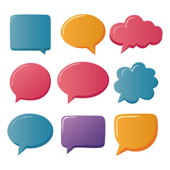 Illustration of chat bubble collection