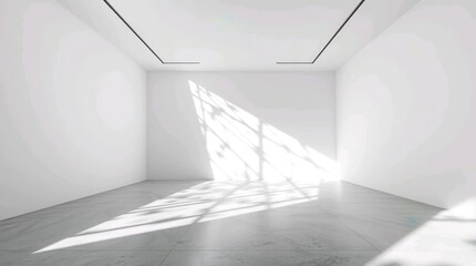 Obraz premium white minimalist room interior