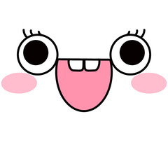 Cartoon face character