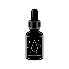 Essential oil dropper bottle icon isolated on transparent background