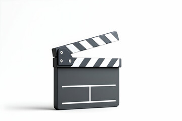 Classic Film Clapperboard Isolated on White Background