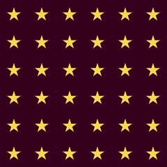 seamless pattern: golden color glitter stars against dark purple background