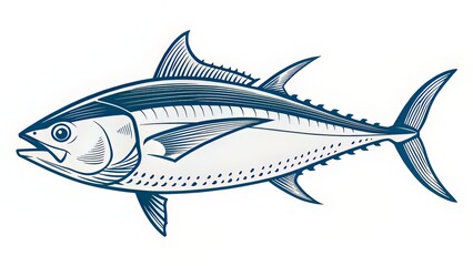 Fototapeta premium Whimsical Tuna-in-a-Can Illustration with Playful Tones