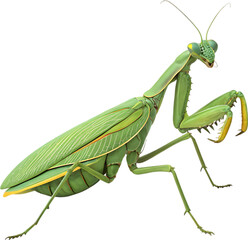 Green Giant shield mantis shows refined natural texture, poised calmly.