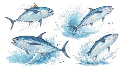 Vintage Tuna Logo with Bold Serif Text: ?Extreme Sea Fishing?