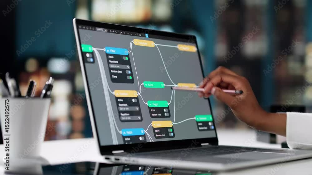 Aufkleber Engineer Using Node Editor