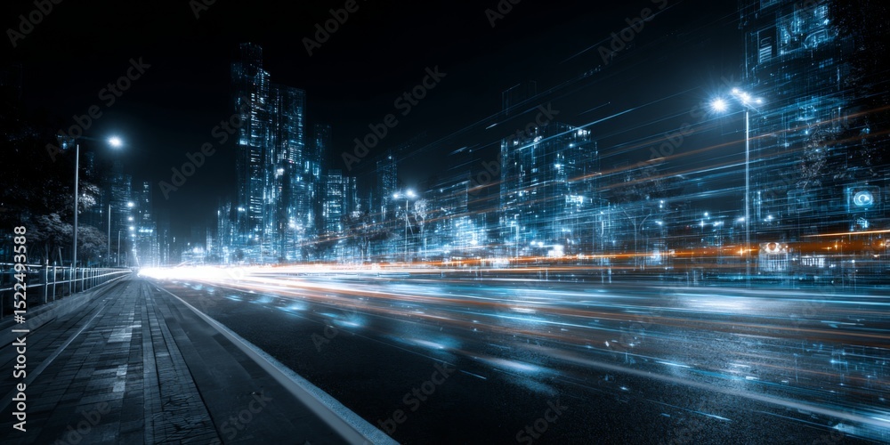 Fototapete IoT applications and use cases spanning industries such as smart cities, healthcare, and manufacturing, leveraging sensor data for optimization and automation