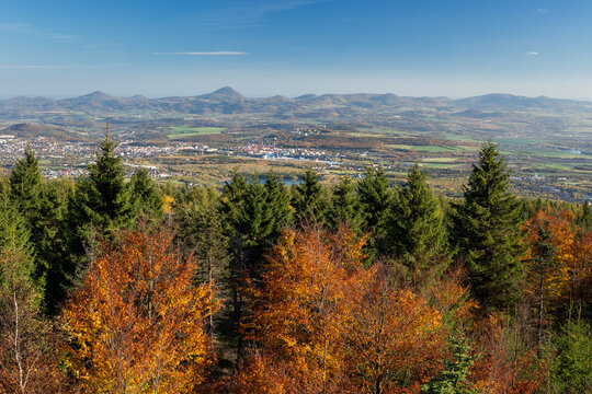 View to Bohemia from the Ore Mountains in autumn