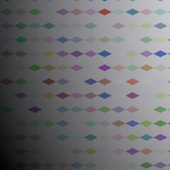A captivating abstract pattern showcasing a multitude of vibrant, pastel-colored diamonds arranged in a meticulously organized grid, creating a mesmerizing visual effect.
