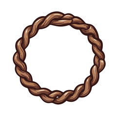 Rustic brown wooden ring frame.  This ornate circular frame is crafted from intertwined wooden strands.  Perfect for rustic wedding invitations, or crafting logos and branding.