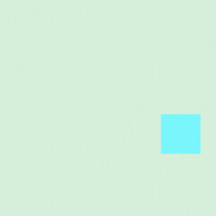 A Single, Vibrant Light Blue Square Against a Pale Green Background, a Minimalist Composition Study.