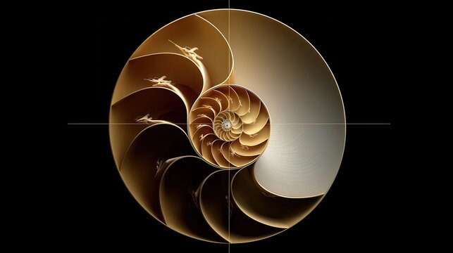 Golden Ratio Nautilus Shell Design