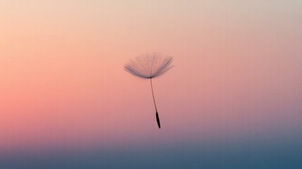 A smooth gradient sky background transitioning from soft pink to light blue, no clouds, no sun, completely empty, minimalist and serene