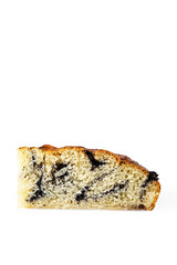 A Delectable Slice of Marble Cake Served Against a Clean