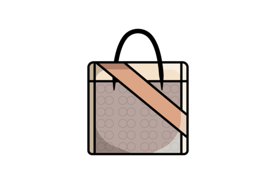 Stylish Leather Bag Vector Icon Illustration. Luxury Icon Concept Isolated Premium Vector. Flat Cartoon Style - Powered by Adobe