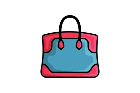 Stylish Leather Bag Vector Icon Illustration. Luxury Icon Concept Isolated Premium Vector. Flat Cartoon Style - Powered by Adobe