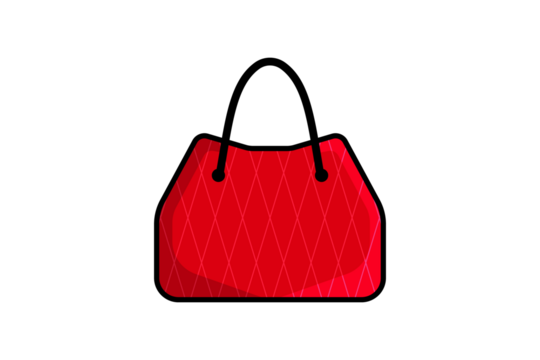 Stylish Leather Bag Vector Icon Illustration. Luxury Icon Concept Isolated Premium Vector. Flat Cartoon Style  - Powered by Adobe