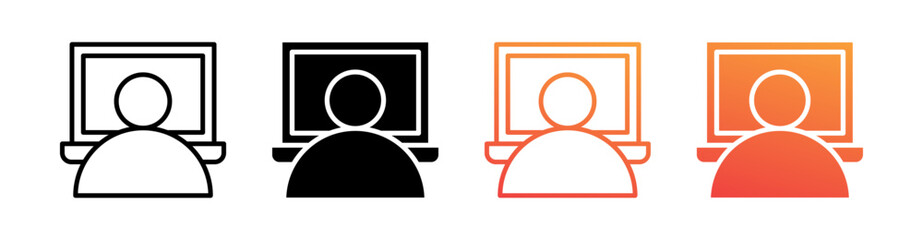 Working Multi Style Icon Set Vector 