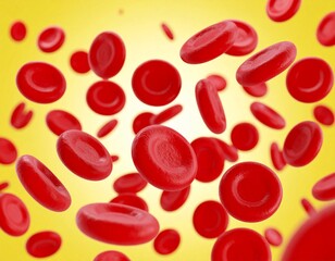 medical illustration of blood clot formation showing aggregated