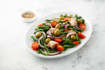 Nicoise salad with tuna and green bean