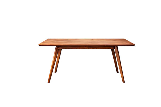 Simple, elegant mid-century modern wooden table, perfect for any room. background removed