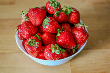 strawberries in a bowl