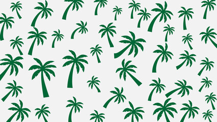 Tropical Palm Tree Seamless Pattern Summer Green Nature Background