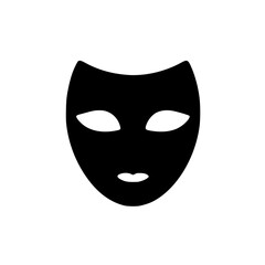 Minimalist Black Silhouette SVG of Mask – Clean and Simple Vector Clipart