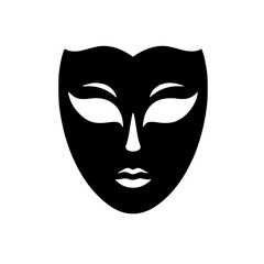Minimalist Black Silhouette SVG of Mask – Clean and Simple Vector Clipart