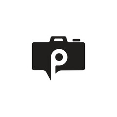 logo letter P and photography simple but professional concept