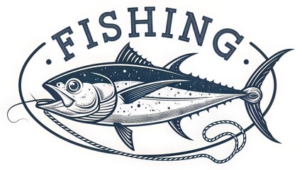 Identical Black Tuna Icons in Horizontal Lineup for Patterns