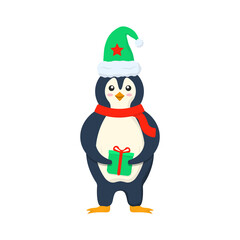 png playful penguin with ice mountain and snowy scenery cute smiling child-friendly animal illustration outdoor background cold digital winter

