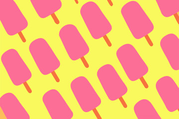 Ice Cream Pattern Summer Time Illustration