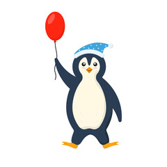 png cute penguin character in arctic environment snow cloud happy animal digital cartoon illustration fun holiday cosy comic landscape wildlife

