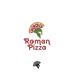 roman pizza restaurant cafe pizzeria logo