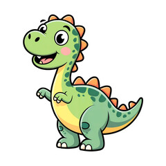 Adorable cartoon baby dinosaur illustration