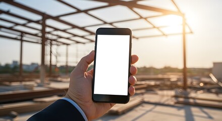Construction Site Project Management Mobile App Mockup