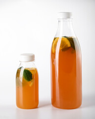 Enjoy a variety of refreshing bottled beverages, specifically those featuring