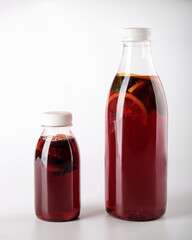 Two Bottles of Brewed Tea with Natural Citrus Flavors and