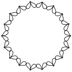 black and white floral frame