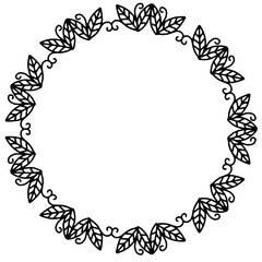 black and white floral frame