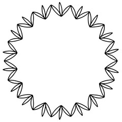 black and white floral frame