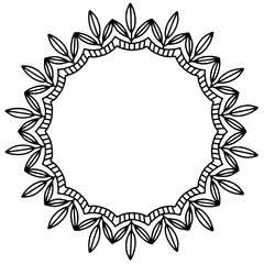 black and white floral frame