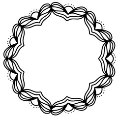 black and white floral frame