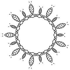 abstract floral frame