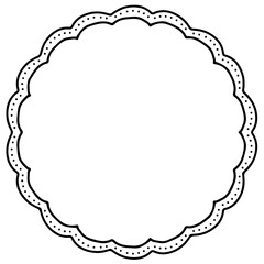 round frame for text