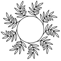 abstract floral frame