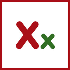 Obraz premium Alphabet and Letter X