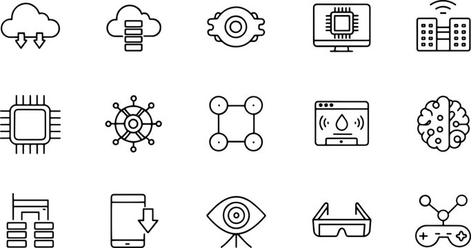 digitalisation web icons  digital technology icons.eps